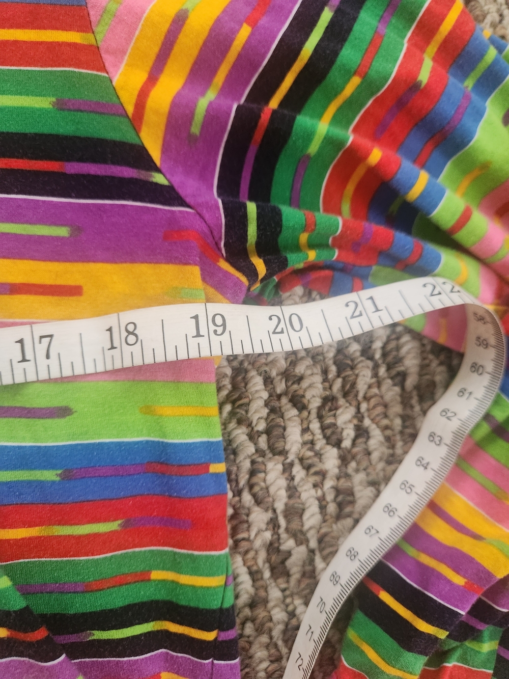 Colorful Striped Polo Top with Pink Trim - Picture 10 of 12